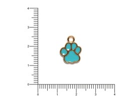 Dije Esmaltado Huellitas de perro x 5 unidades